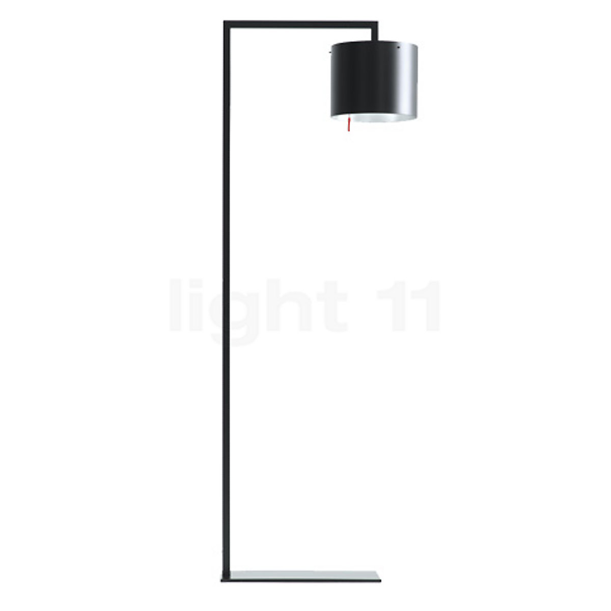 black and silver floor lamp