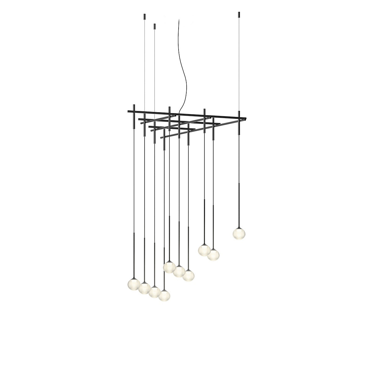 Vibia Algorithm, empotrada de suspensión Led 10 focos – Lámpara