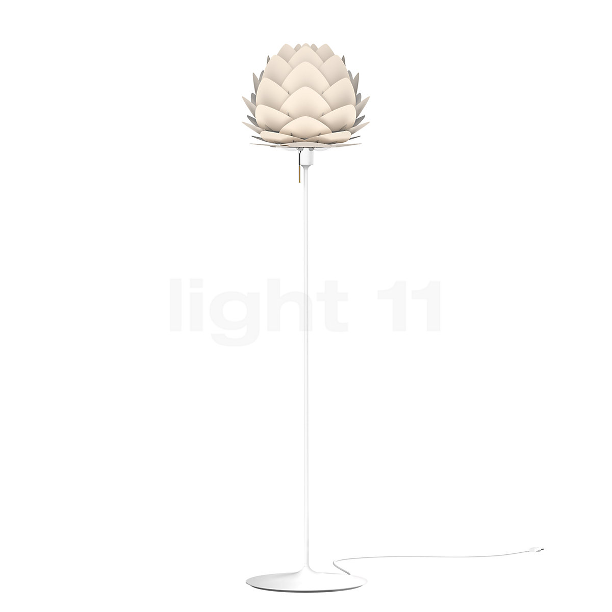 white flower floor lamp