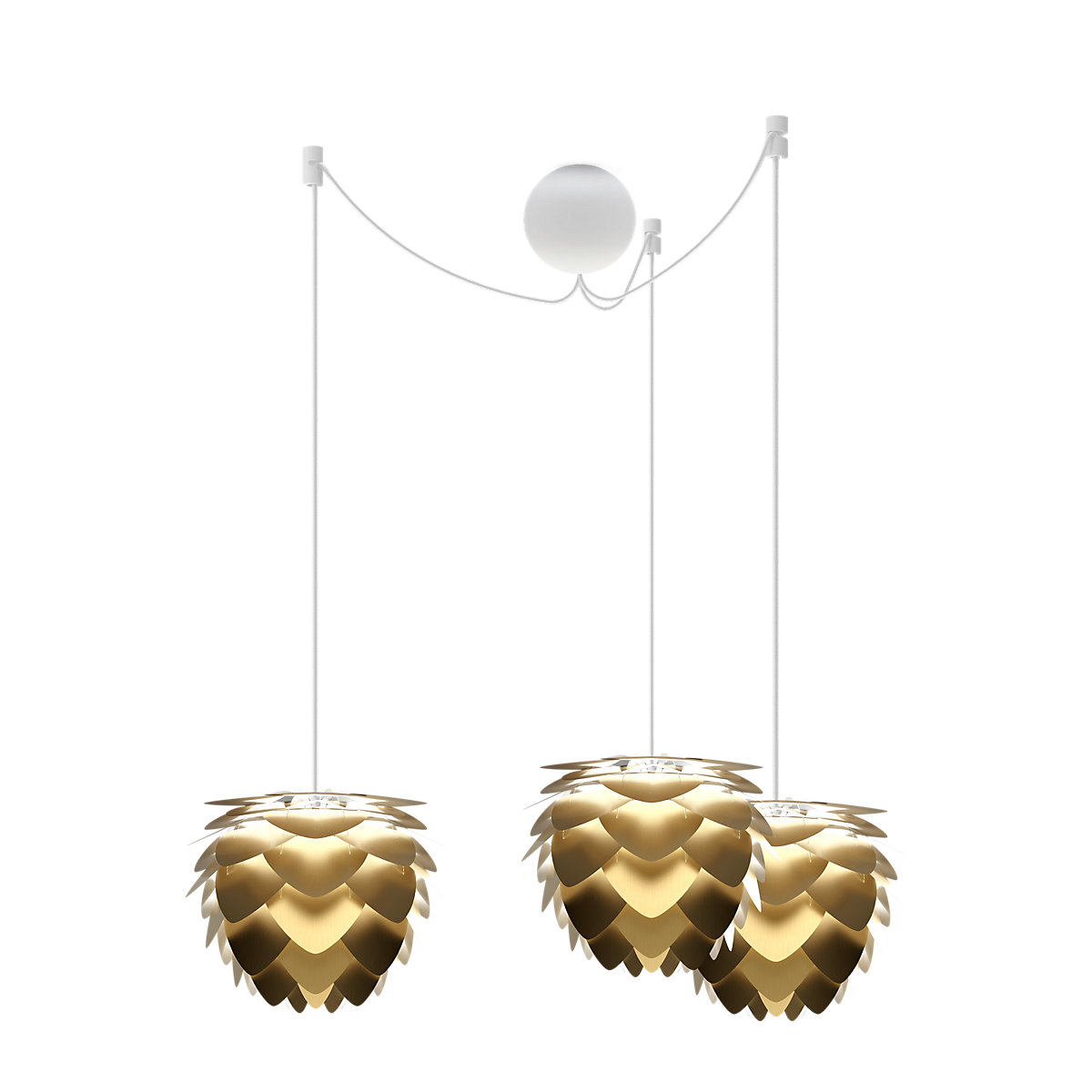 Umage Aluvia mini Cannonball, lámpara de suspensión 3 focos