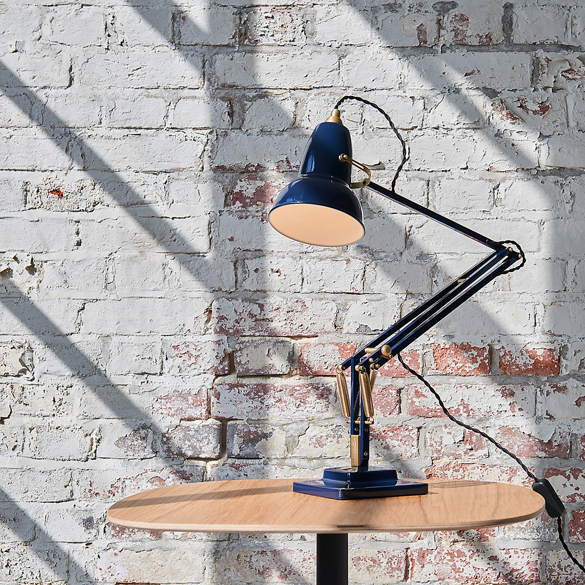 Anglepoise original 1227 brass shop desk lamp