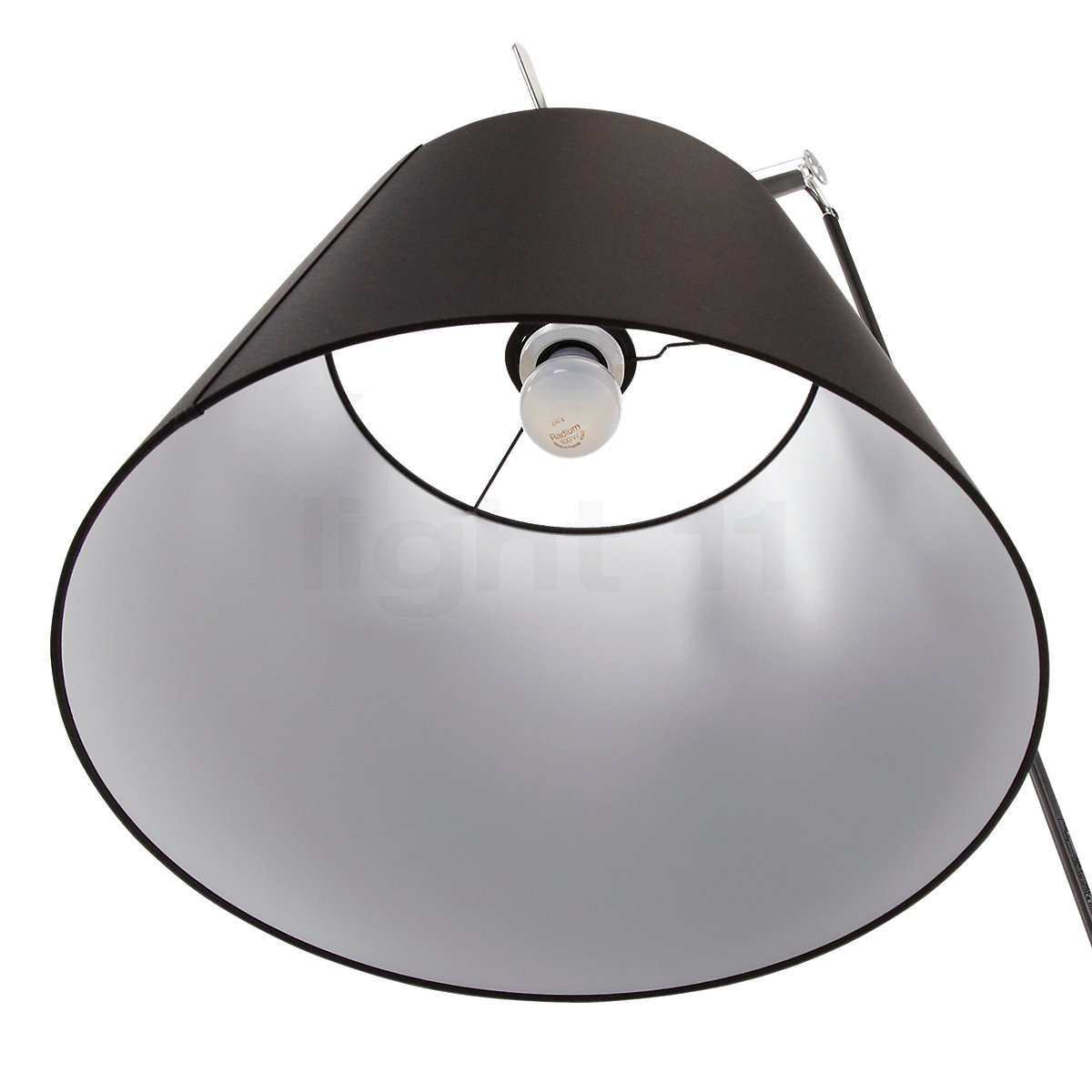 ARTEMIDE lampada da tavolo TOLOMEO MEGA LED con supporto fisso per scrivania  (Ø 32 cm dimmer su cavo - Diffusore in tessuto nero) 