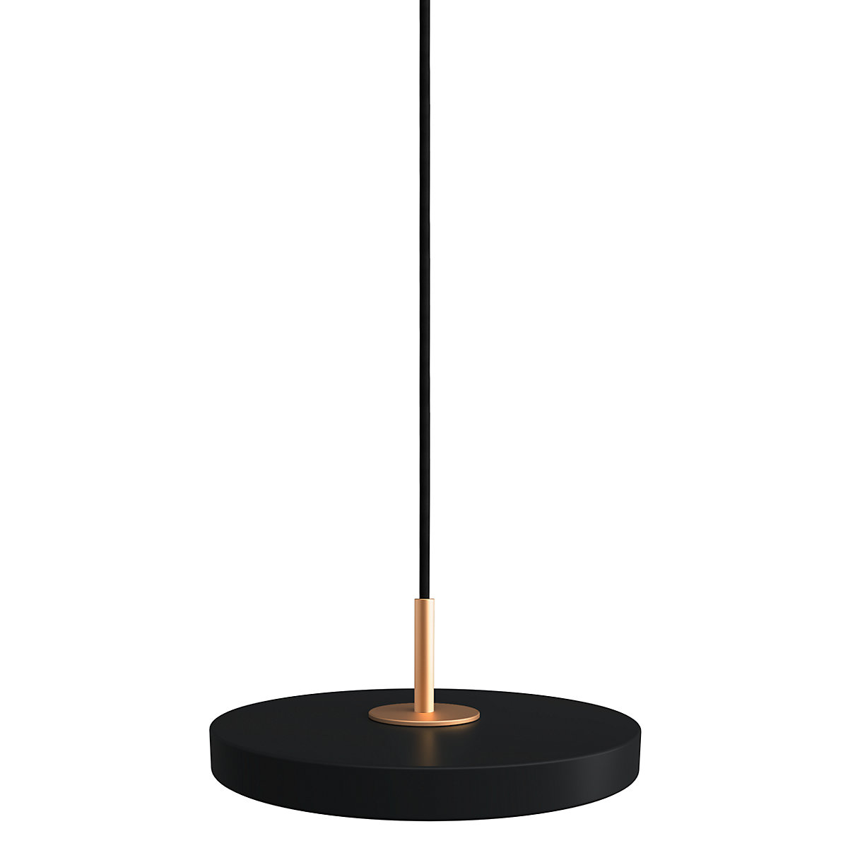Umage Asteria Micro, lámpara de suspensión LED negro/cover latón