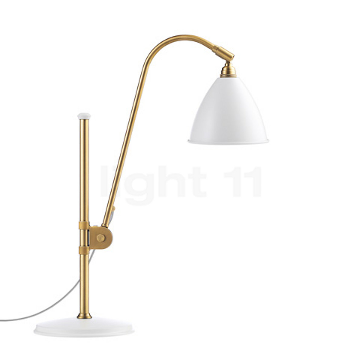 Nordic Modern Flos Glass Shade Table/ Desk Lamp White/ Brass Finish Reading E14