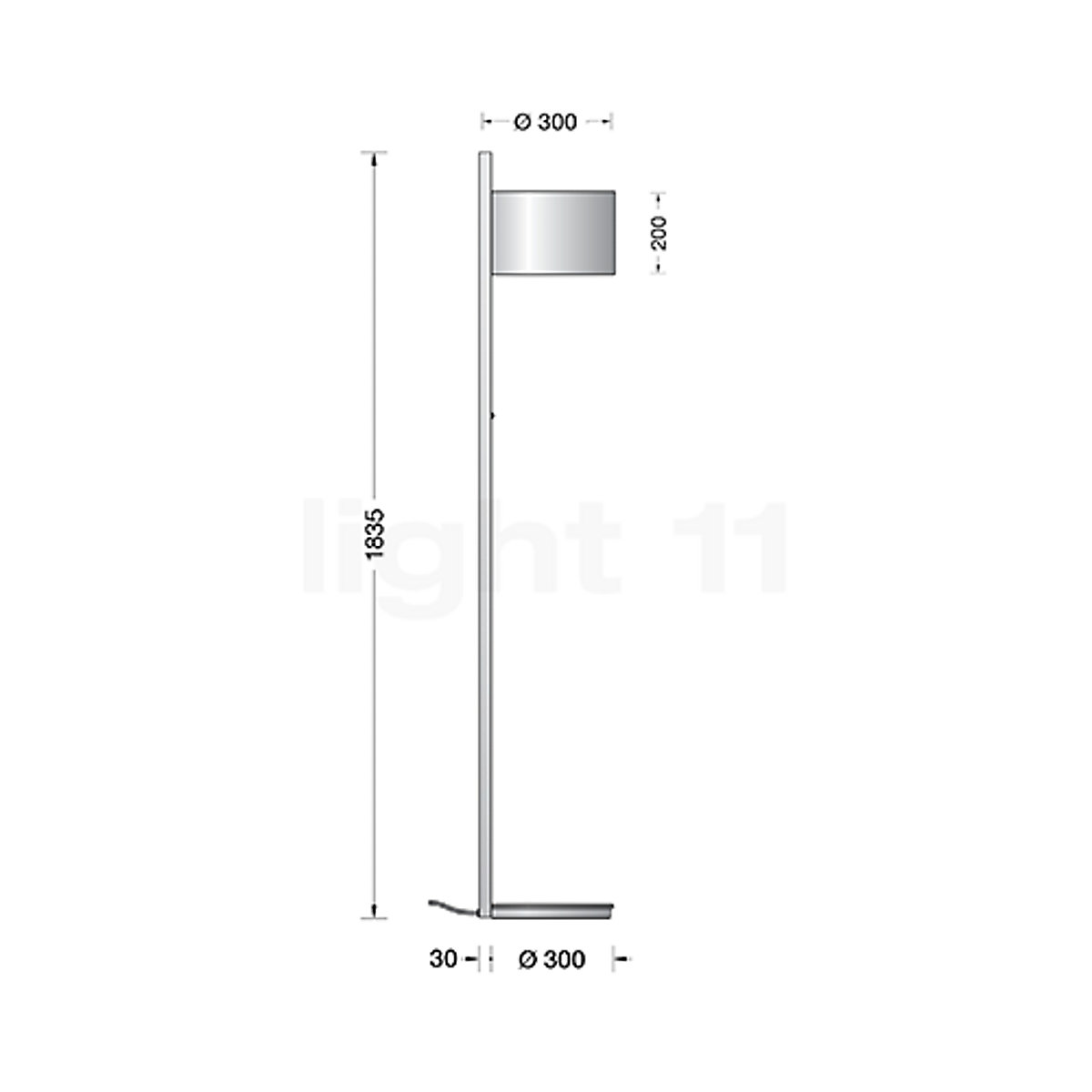 Bega 50830 - Studio Line Lampada da terra LED