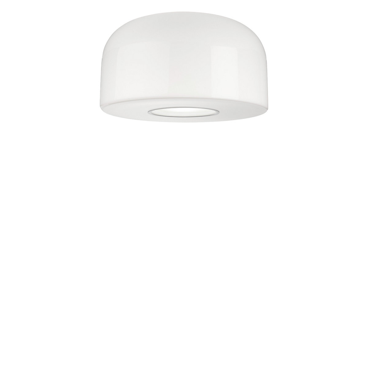 Flos Bellhop vidrio, lámpara de techo blanco