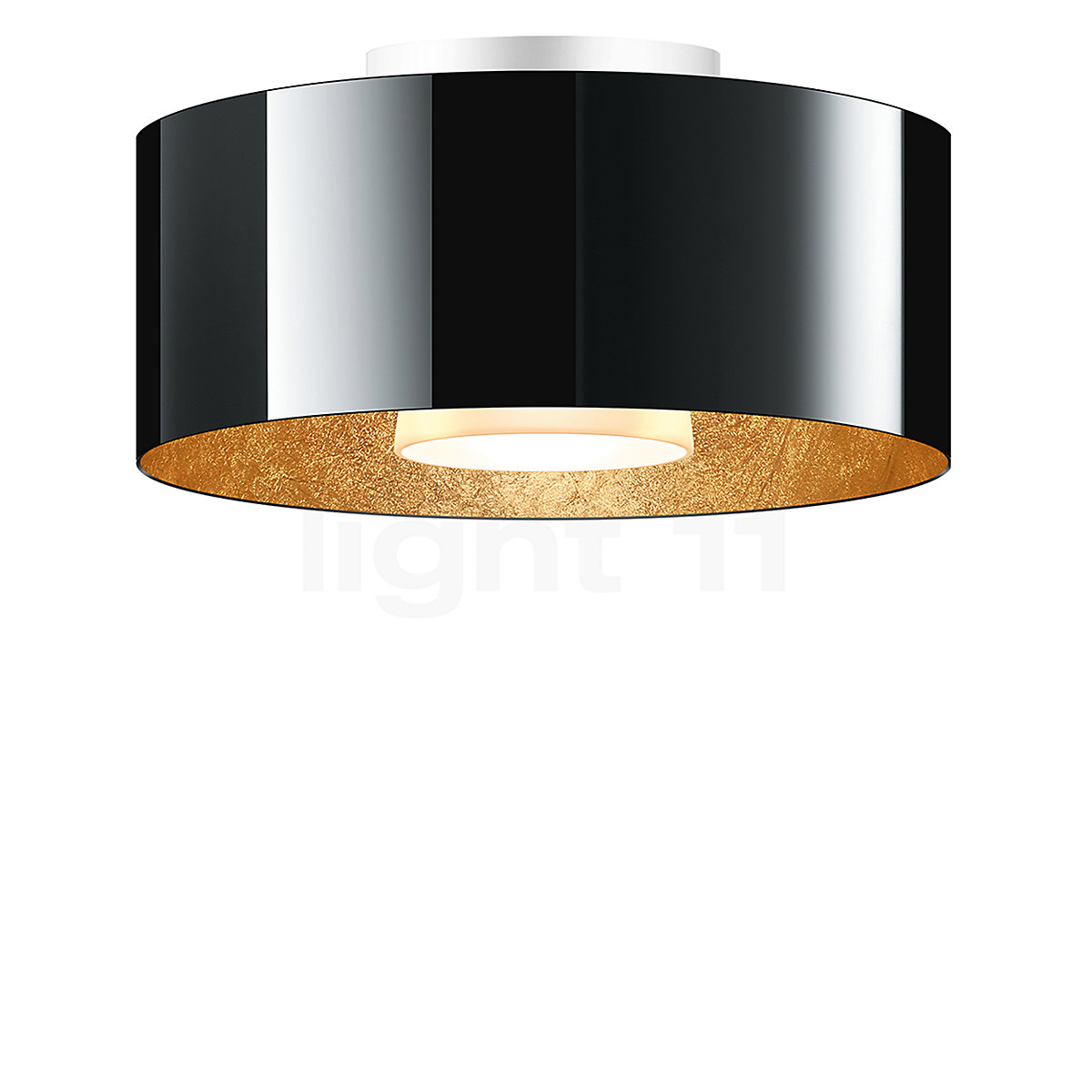 Plafonnier LED design en métal argenté, doré ou noir