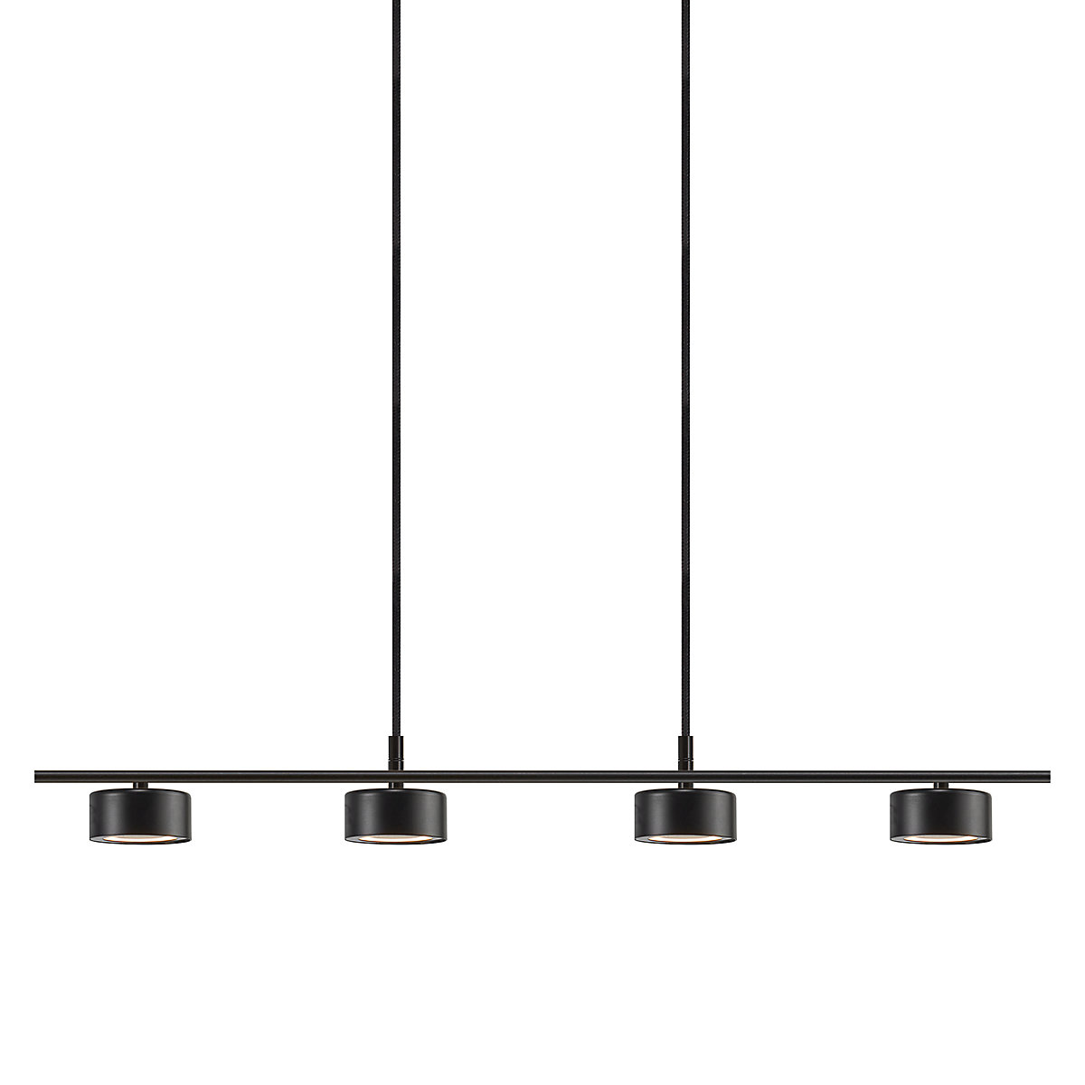 Nordlux Clyde, lámpara de suspensión LED 4 focos - lineal