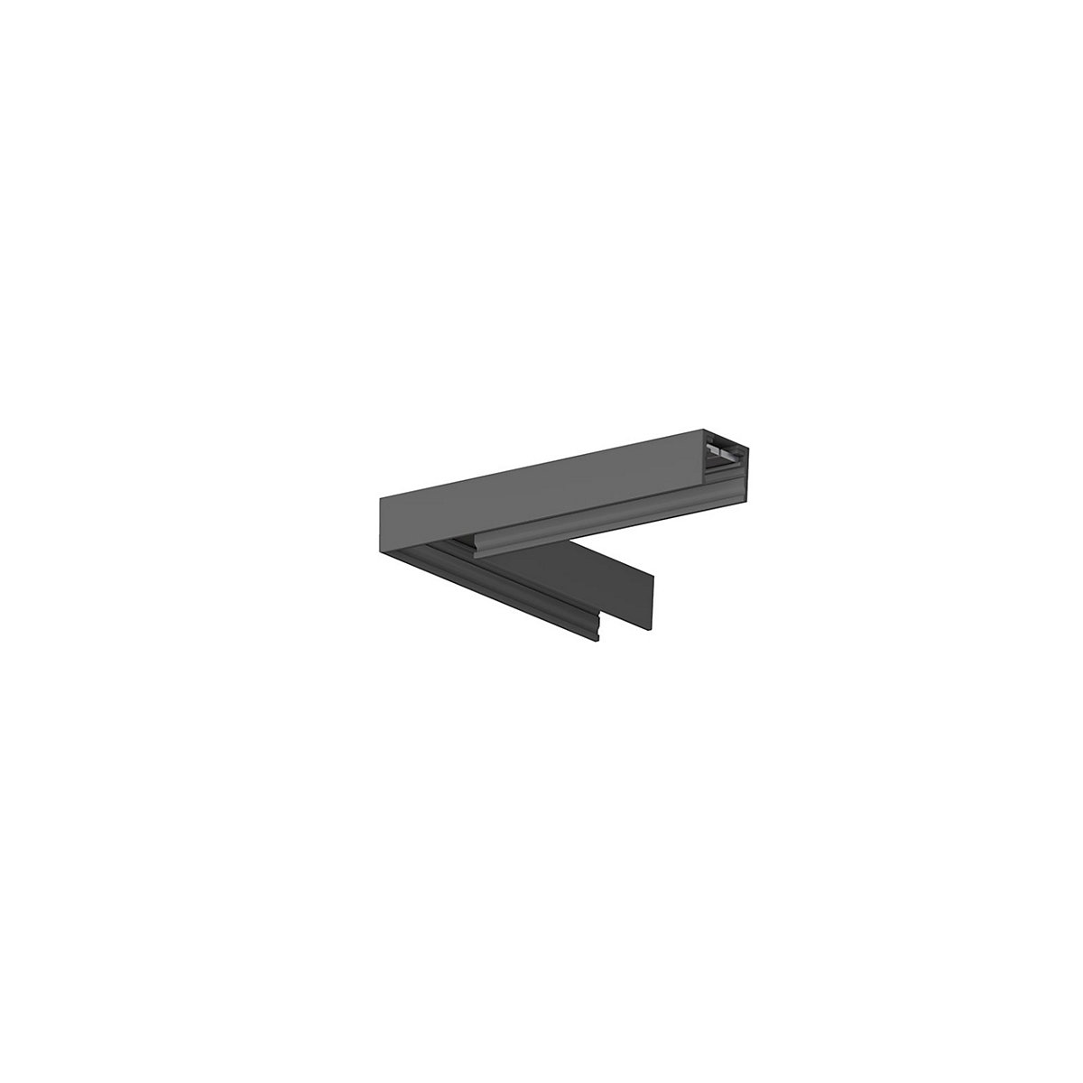 Bruck Conector para Micro Riel conector de esquina derecha - negro