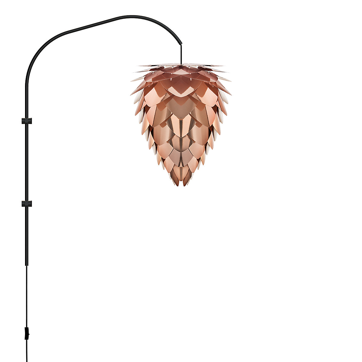 Umage Conia, lámpara de pared negro/cobre - 45 cm