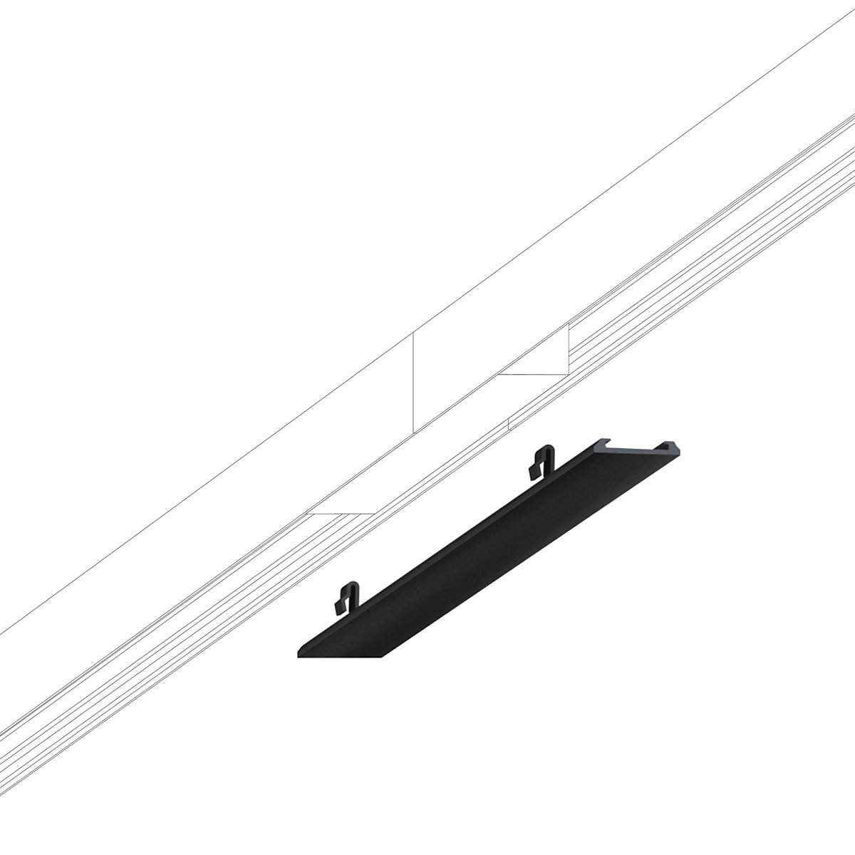 Bruck Cubierta Conector All-in negro - 8 cm