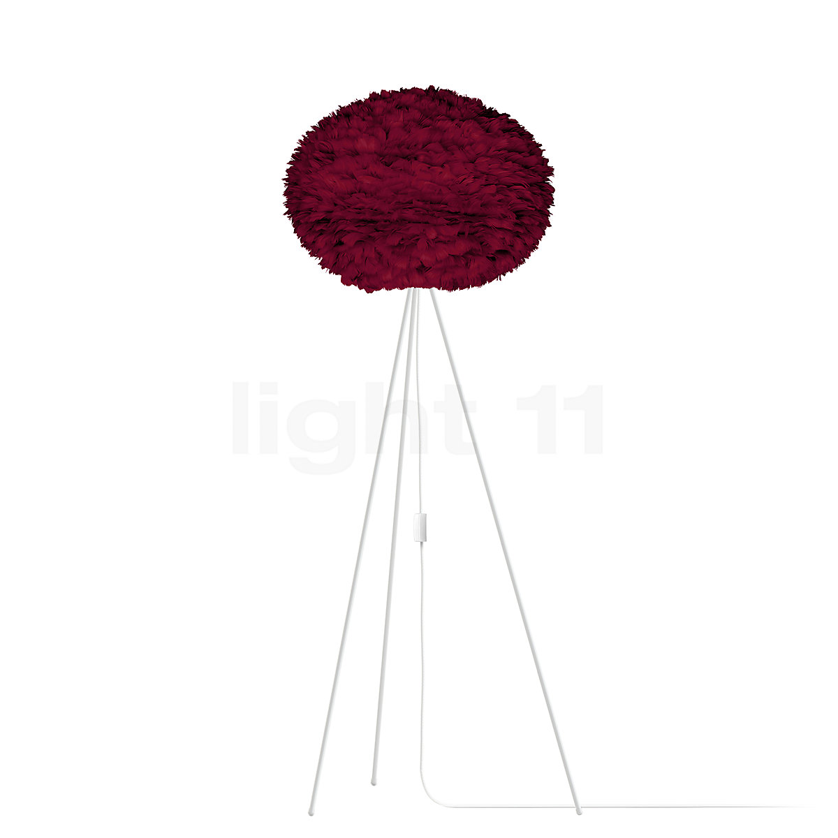 red tripod floor lamp