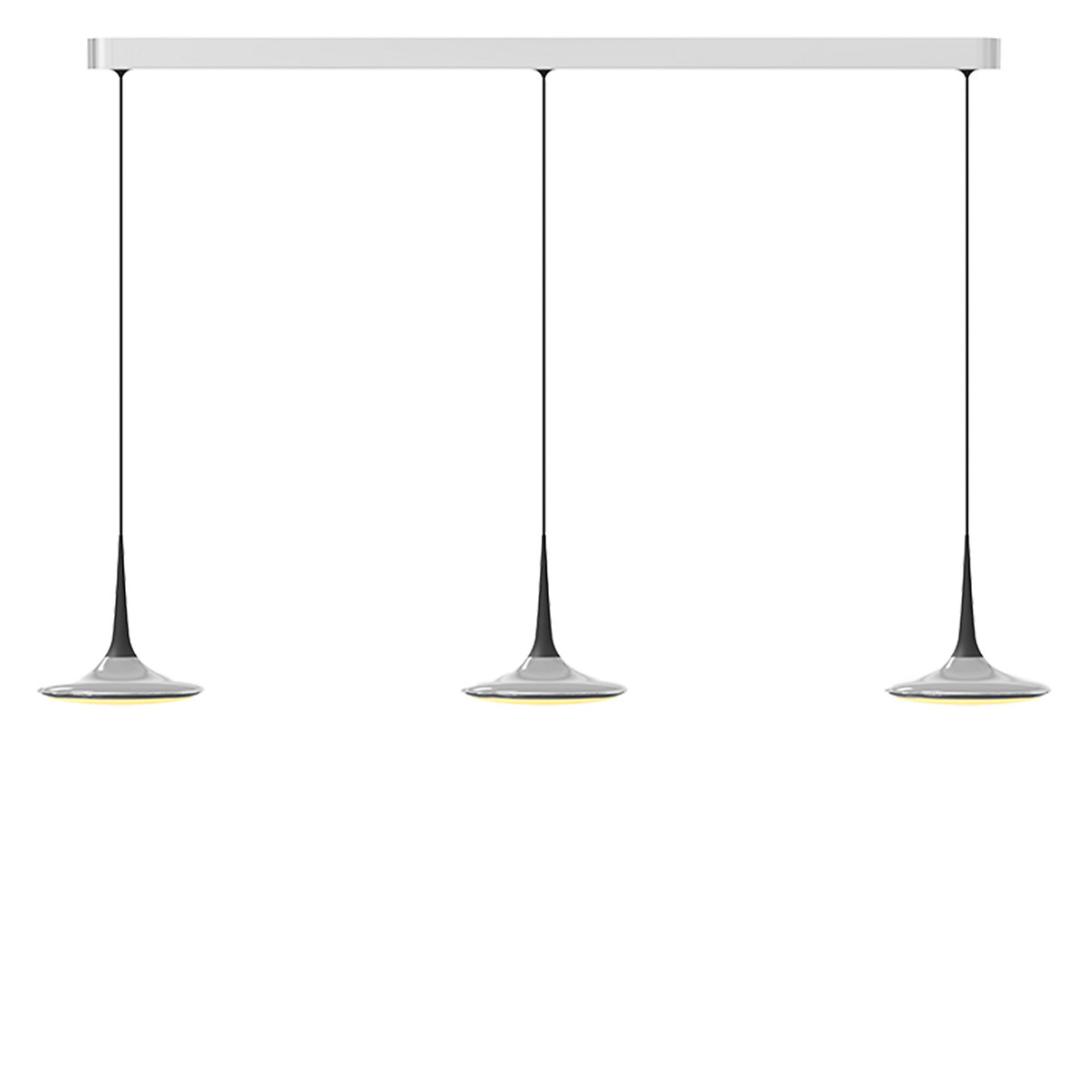 Grau Falling Leaf, 3 focos – Lámpara de suspensión led
