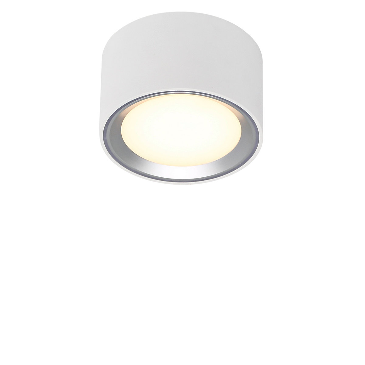 Nordlux Fallon, lámpara de techo LED blanco/acero - 6 cm