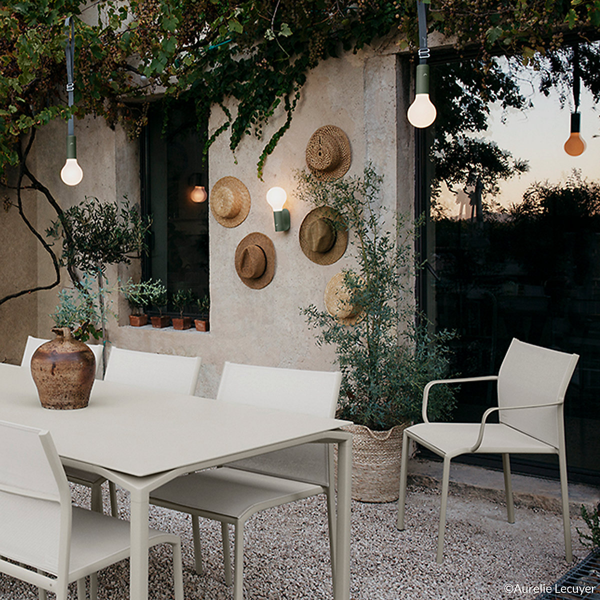 Buy Fermob Aplô Battery Light LED with Wall Bracket at