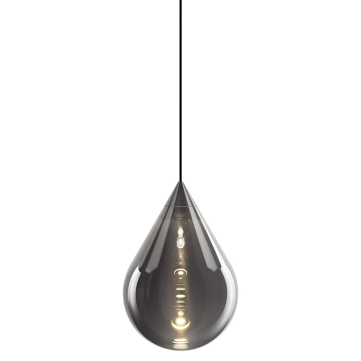 Tom Dixon Flare Bead, lámpara de suspensión LED plata