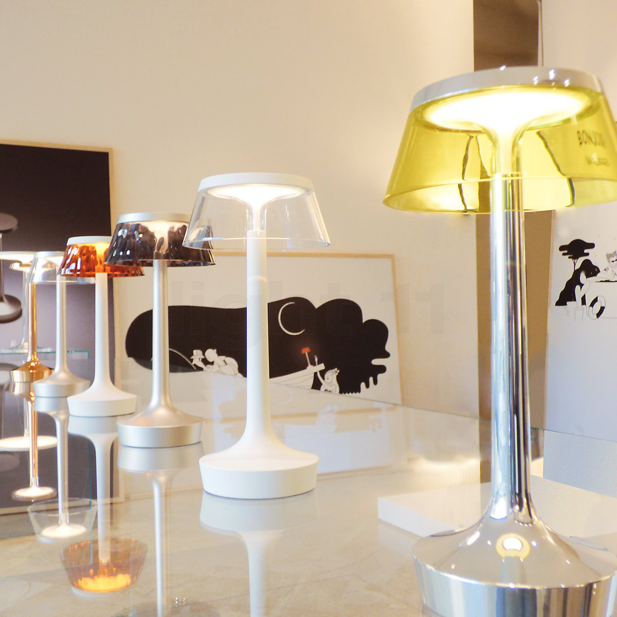 flos bon jour unplugged table lamp