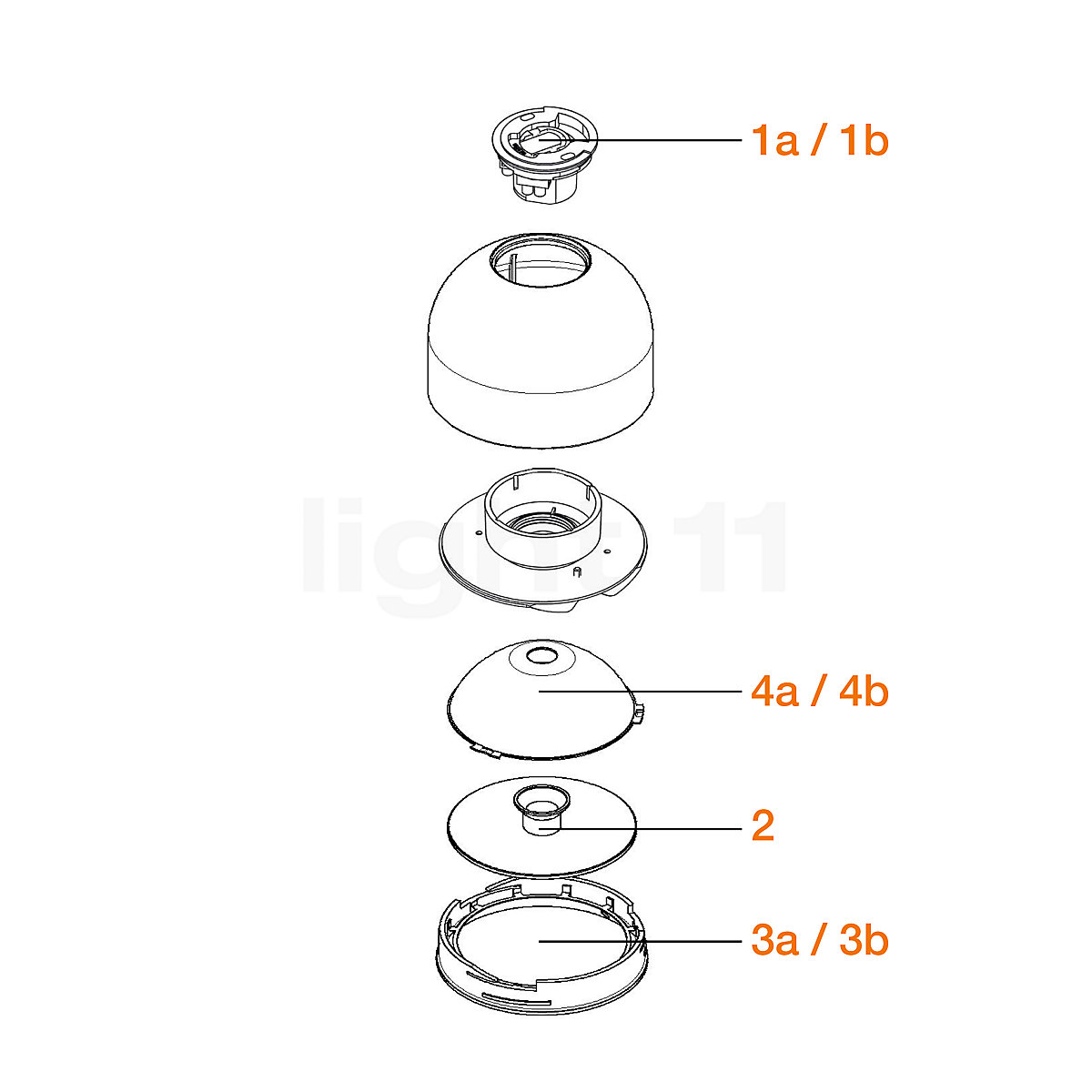 Buy Flos Spare parts for Wan wall ceiling light at