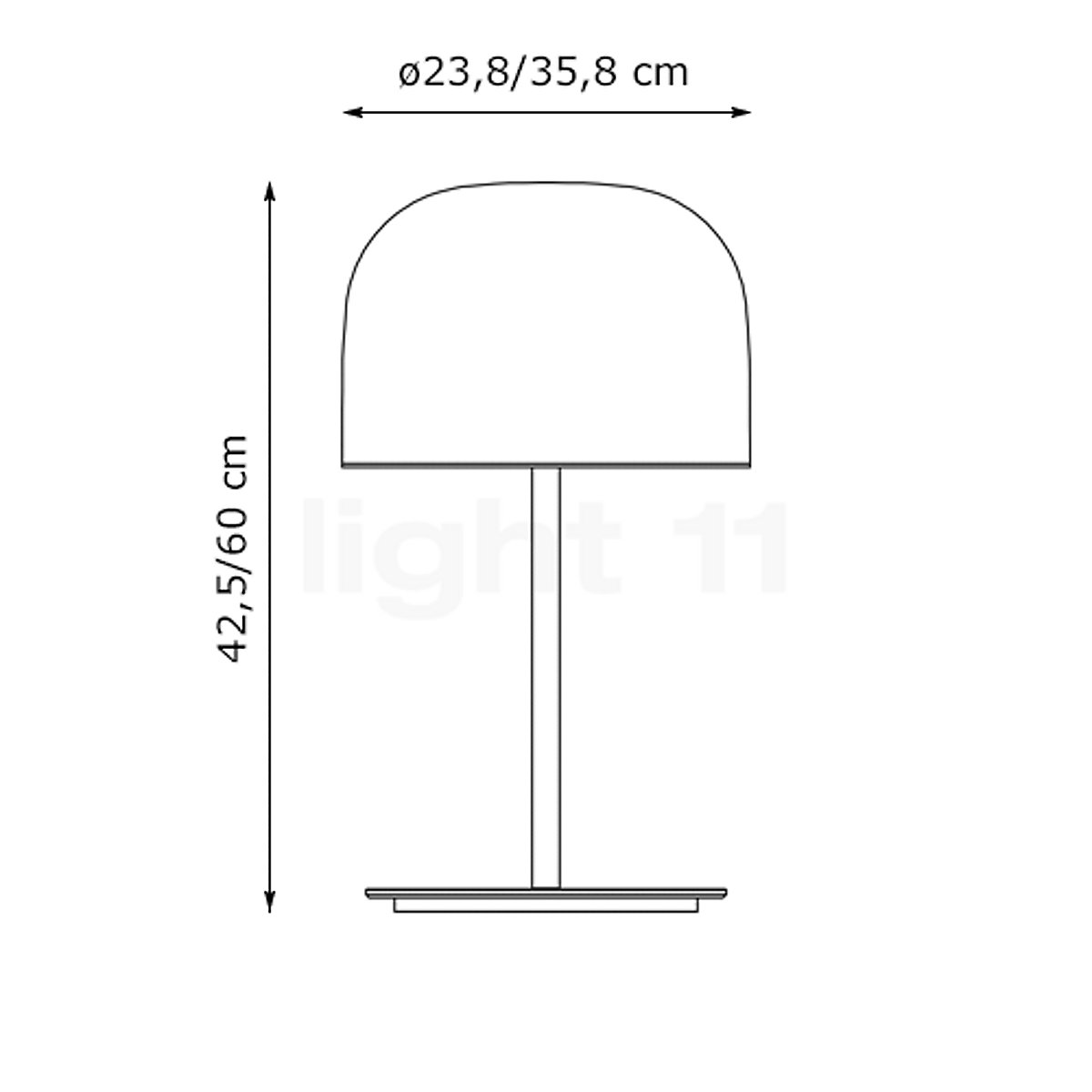 Lampada da tavolo Equatore Large LED di Fontana Arte - marrone