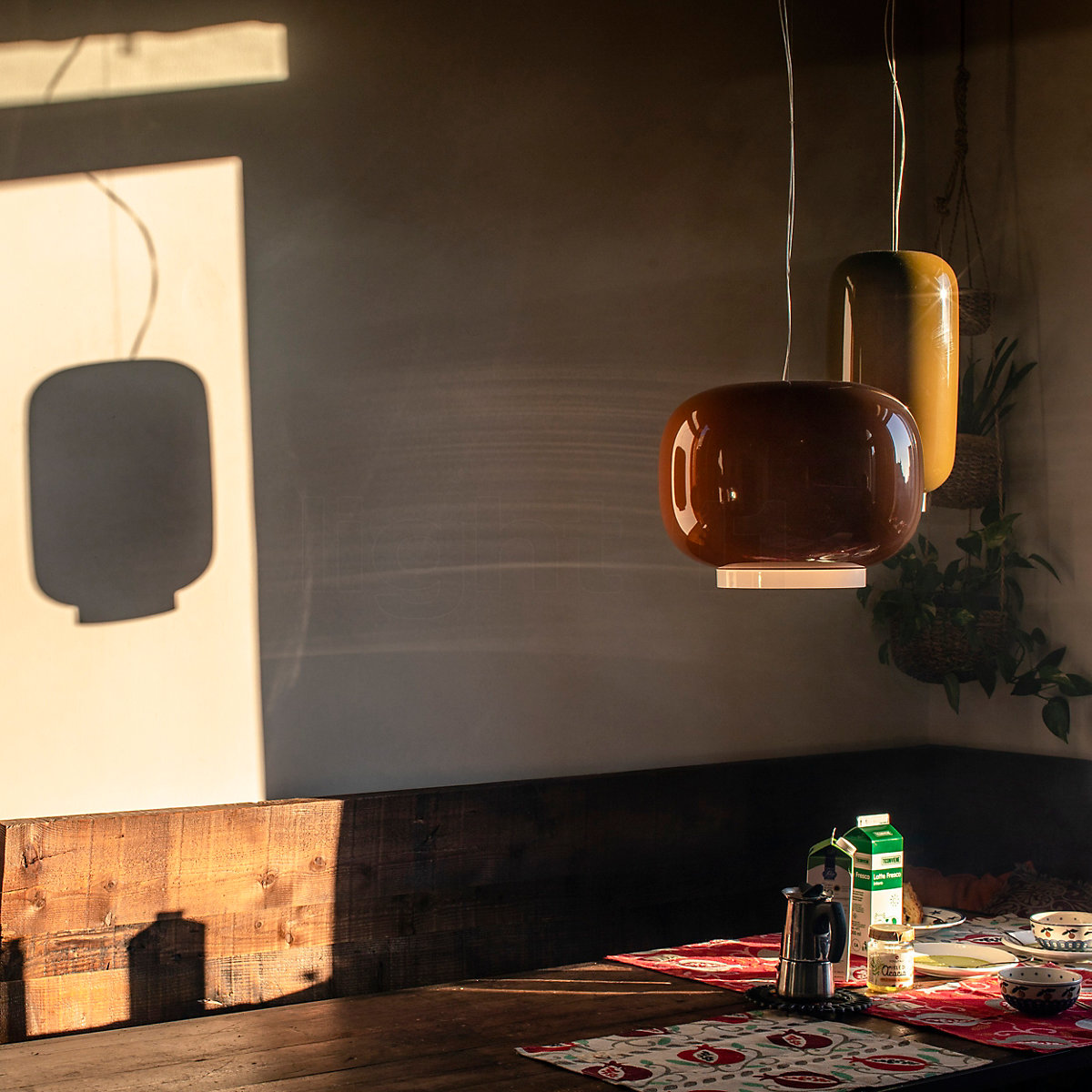Lustre Design Foscarini Uto Orange - Suspension En Caoutchouc Pour Intérieur/extérieur