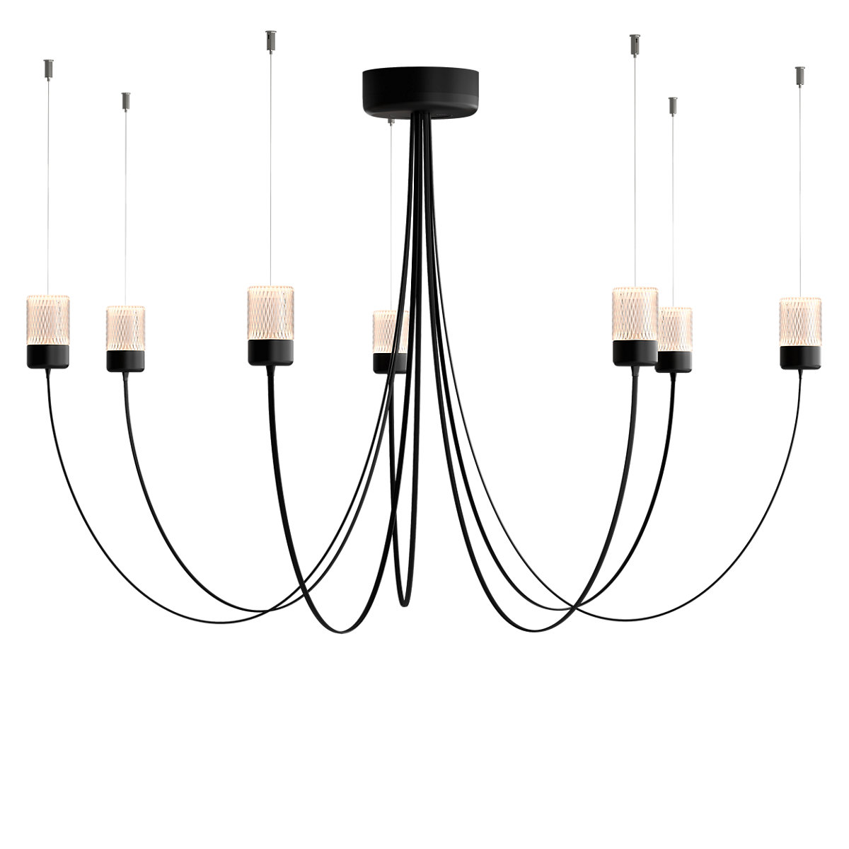 Moooi Gravity, lámpara de araña LED 7 focos