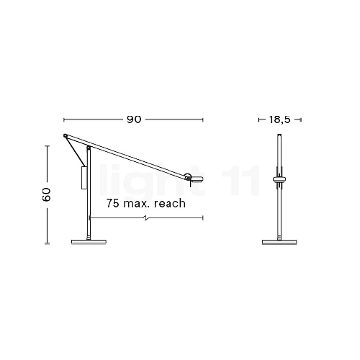 HAY Fifty-Fifty Lampada da scrivania LED