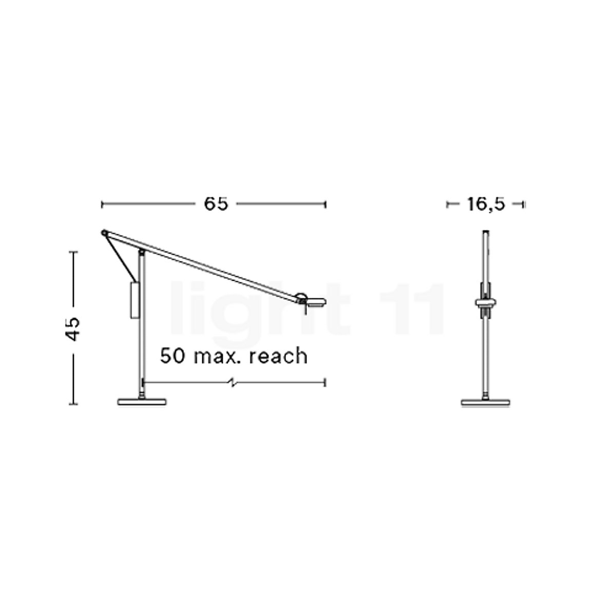 HAY Fifty-Fifty Schreibtischleuchte LED