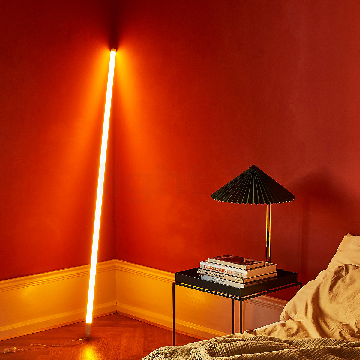 Neon tube store floor lamp