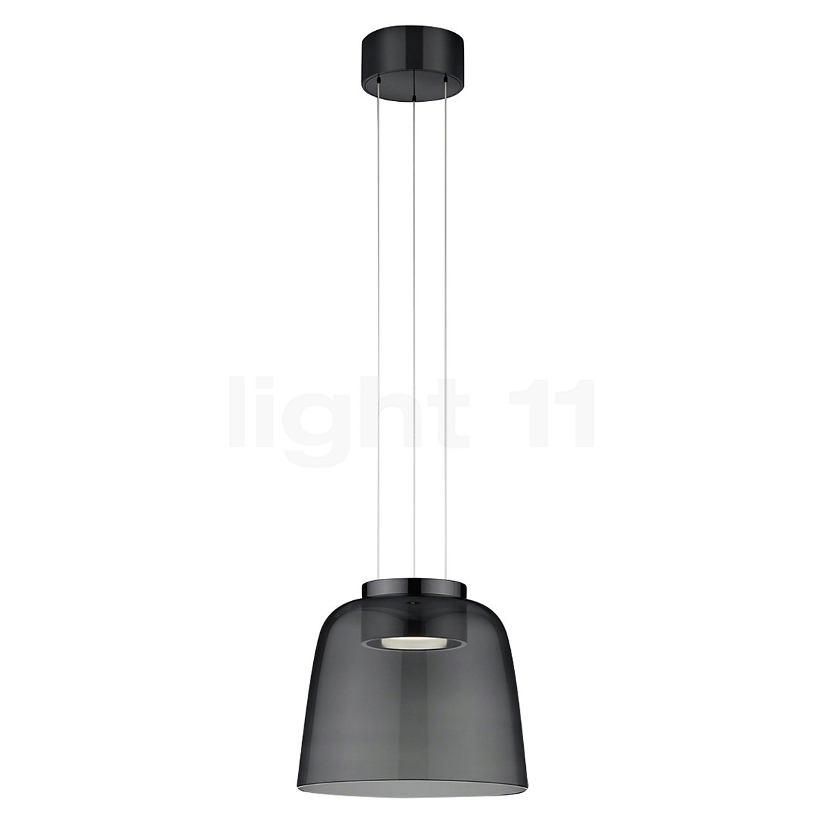 Lampada a sospensione di design nera con LED con dimmer tattile