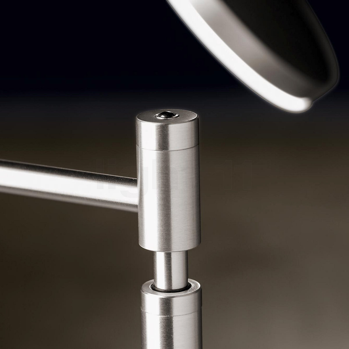 Holtkötter Lampe de table à LED AMOR T nickel mat avec verre à variateur  tactile