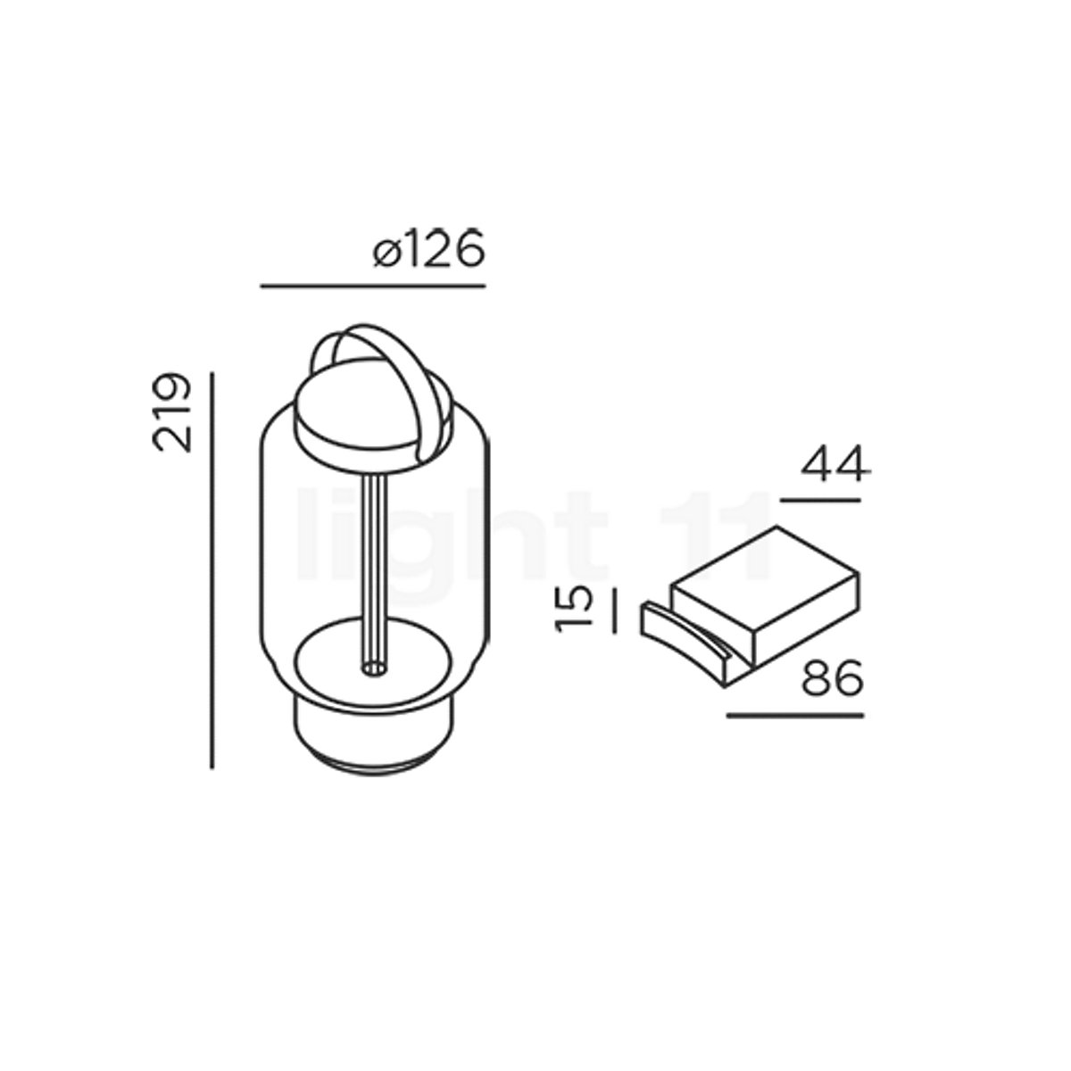 IP44.de Qu Applique LED avec batterie rechargeable