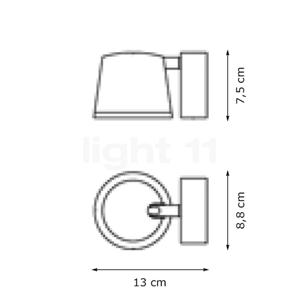 LEDSC4 Drone Væglampe 1 flamme LED på light11.dk