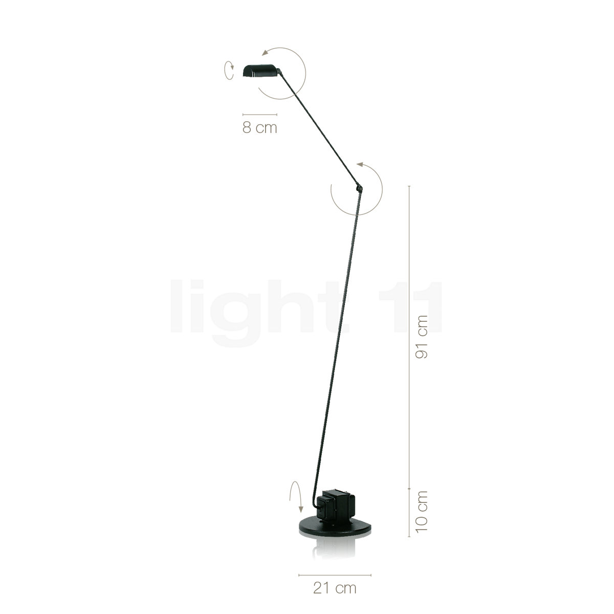 フロアスタンド Lumina Daphine LED Floor Black LUMINA Daphine LED floor（ルミナ ダフィーネ）｜イタリア