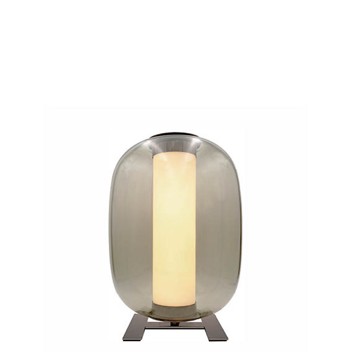 Fontana Arte Meridiano, lámpara de sobremesa LED negro/vidrio ahumado