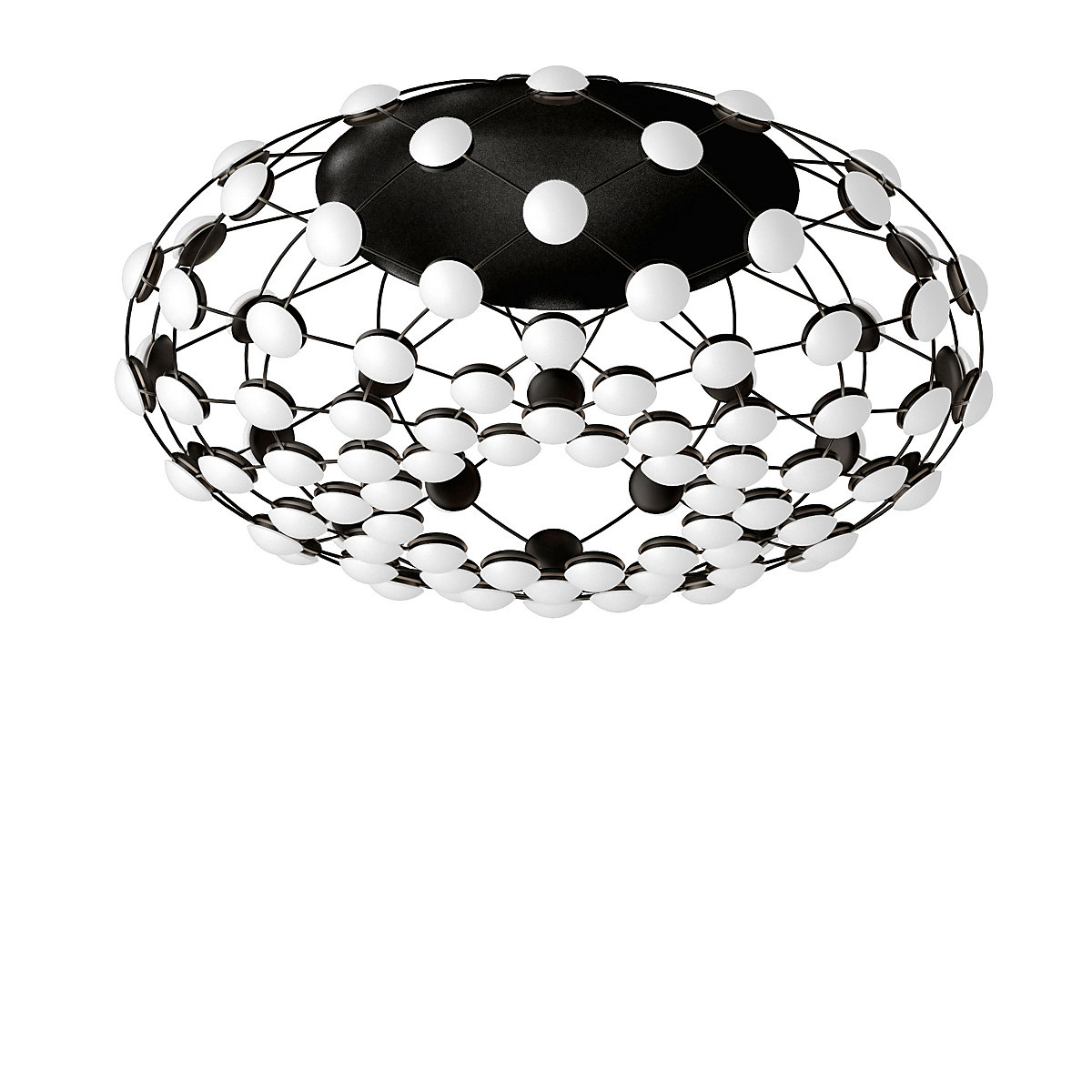 Luceplan Mesh, lámpara de techo LED negro
