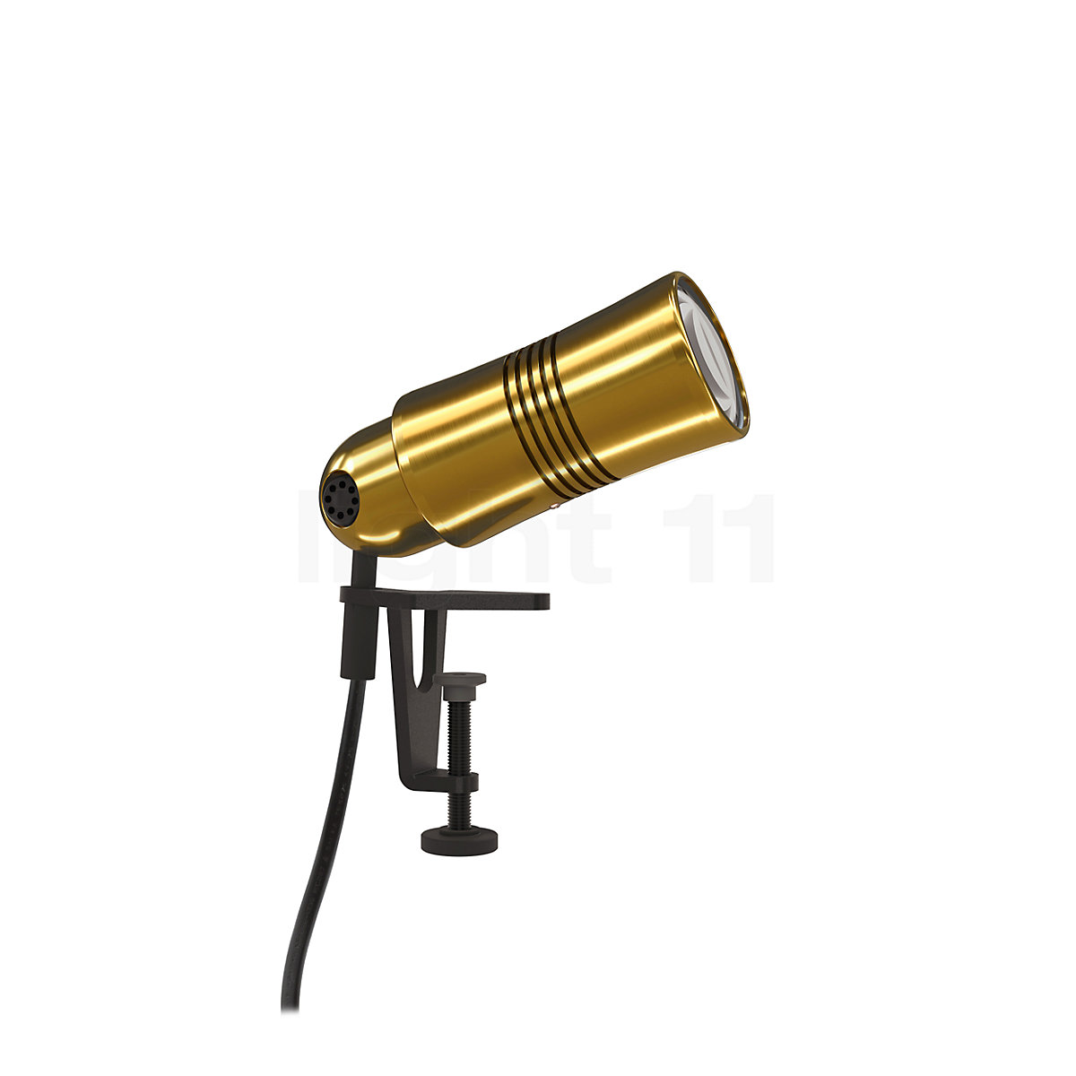 Brass clamp light top