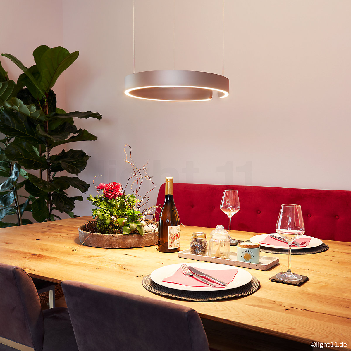 Buy Occhio Mito Sospeso 40 Fix Flat Room recessed Pendant Light LED at