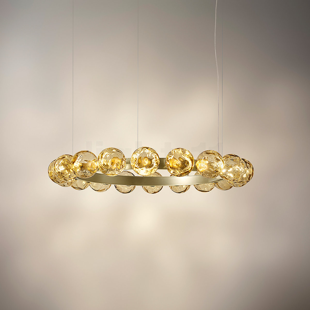 Lampe Suspension Led Ampoule 110cm Champagne