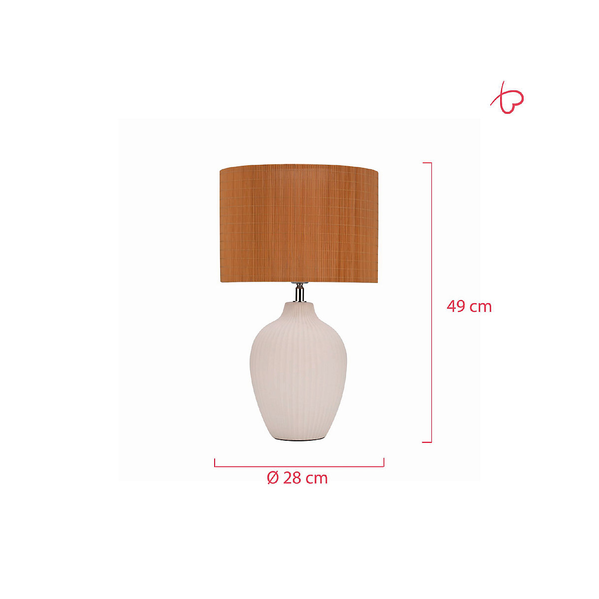 Elegant Designs Tischleuchte LT1025-TAN – Leder-Sockel, Weißer Stoffschirm, Modern