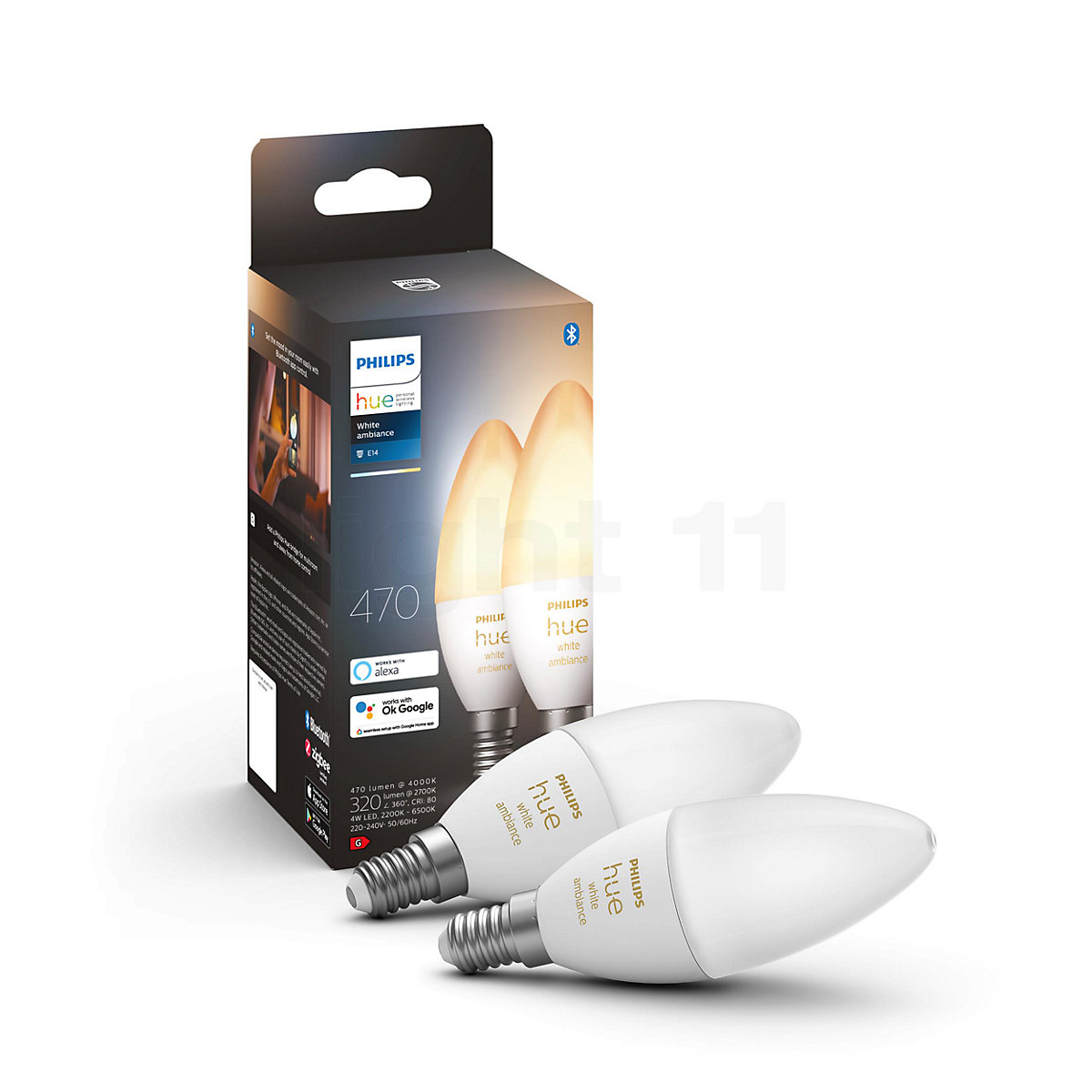 Philips Hue White Ambiance E14 LED set of 2