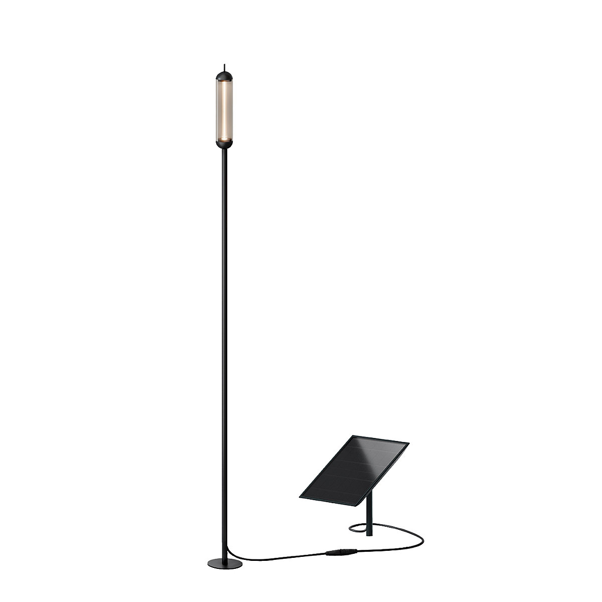 IP44.DE Reed Solar Join, luz solar LED negro - 150 cm - cable 1000 cm
