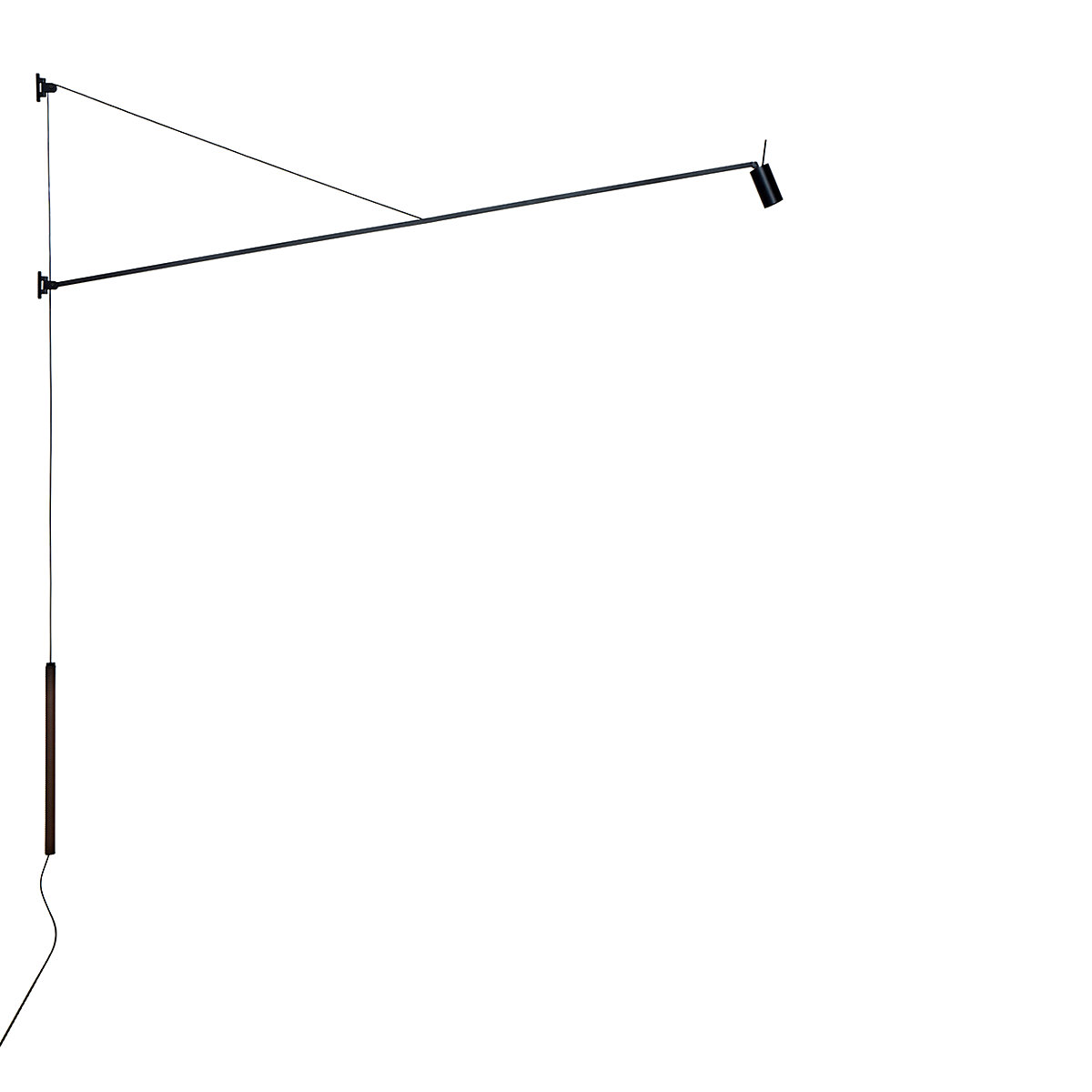 Nemo Swan, lámpara de pared LED negro