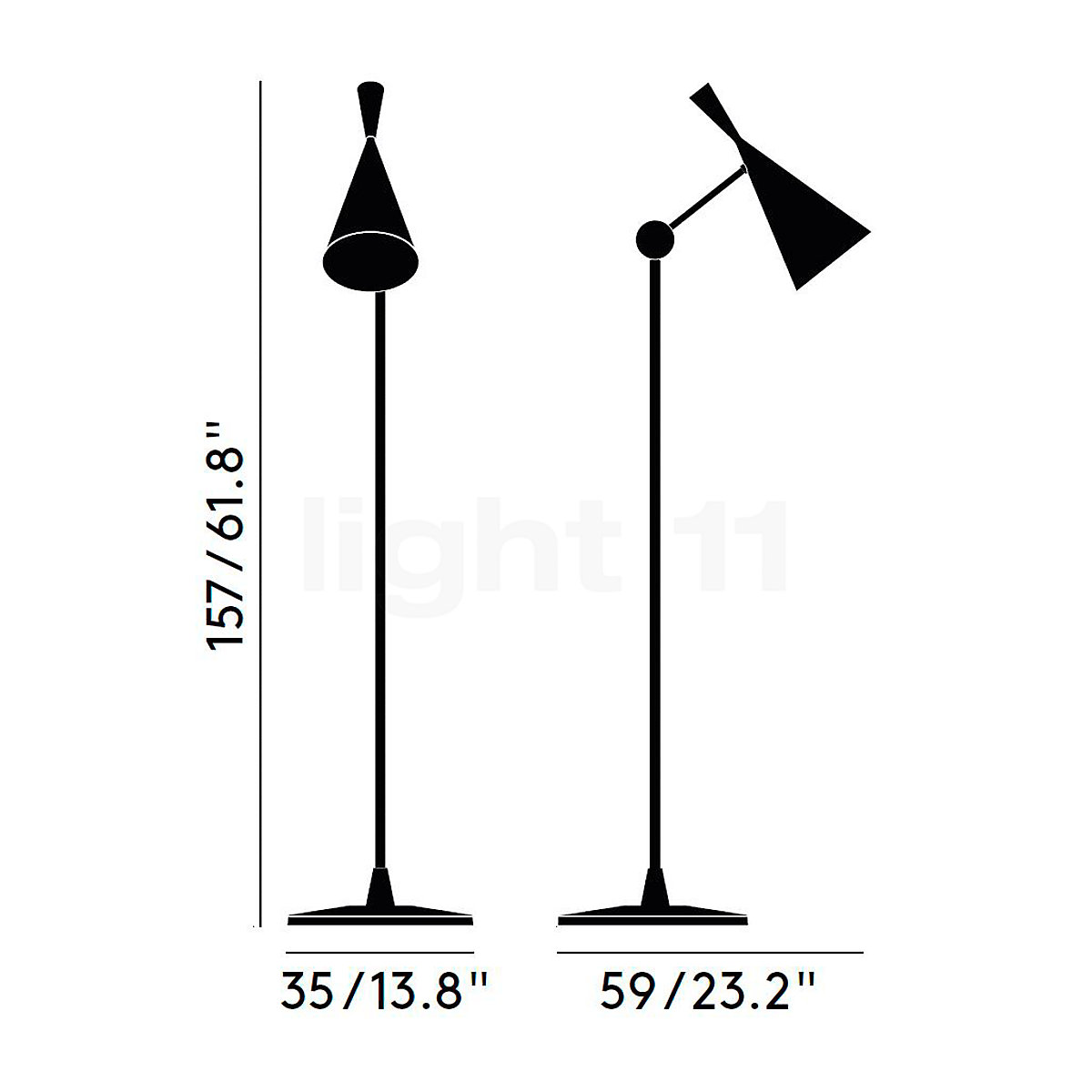 tom dixon beat floor lamp black