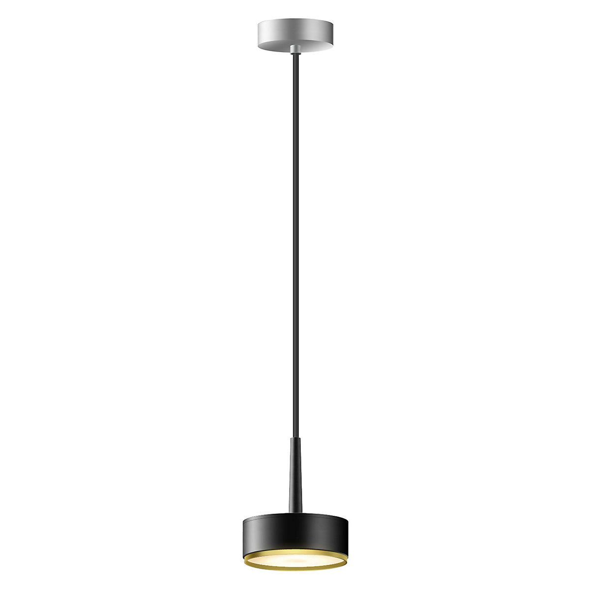 Bruck Tuto, negro/oro – Lámpara de suspensión led