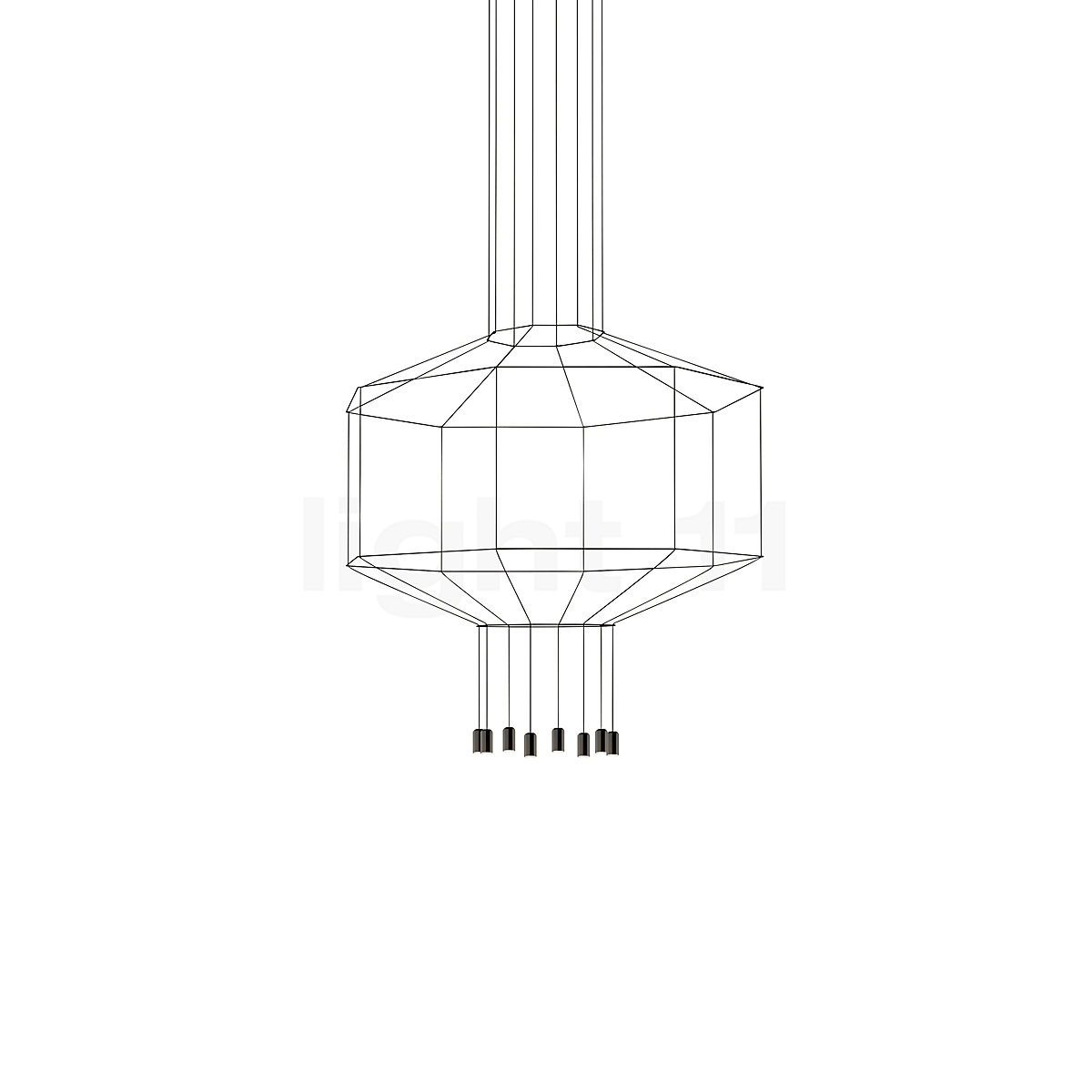 Buy Vibia Wireflow Pendant Light With 8 Lamps Without Glass