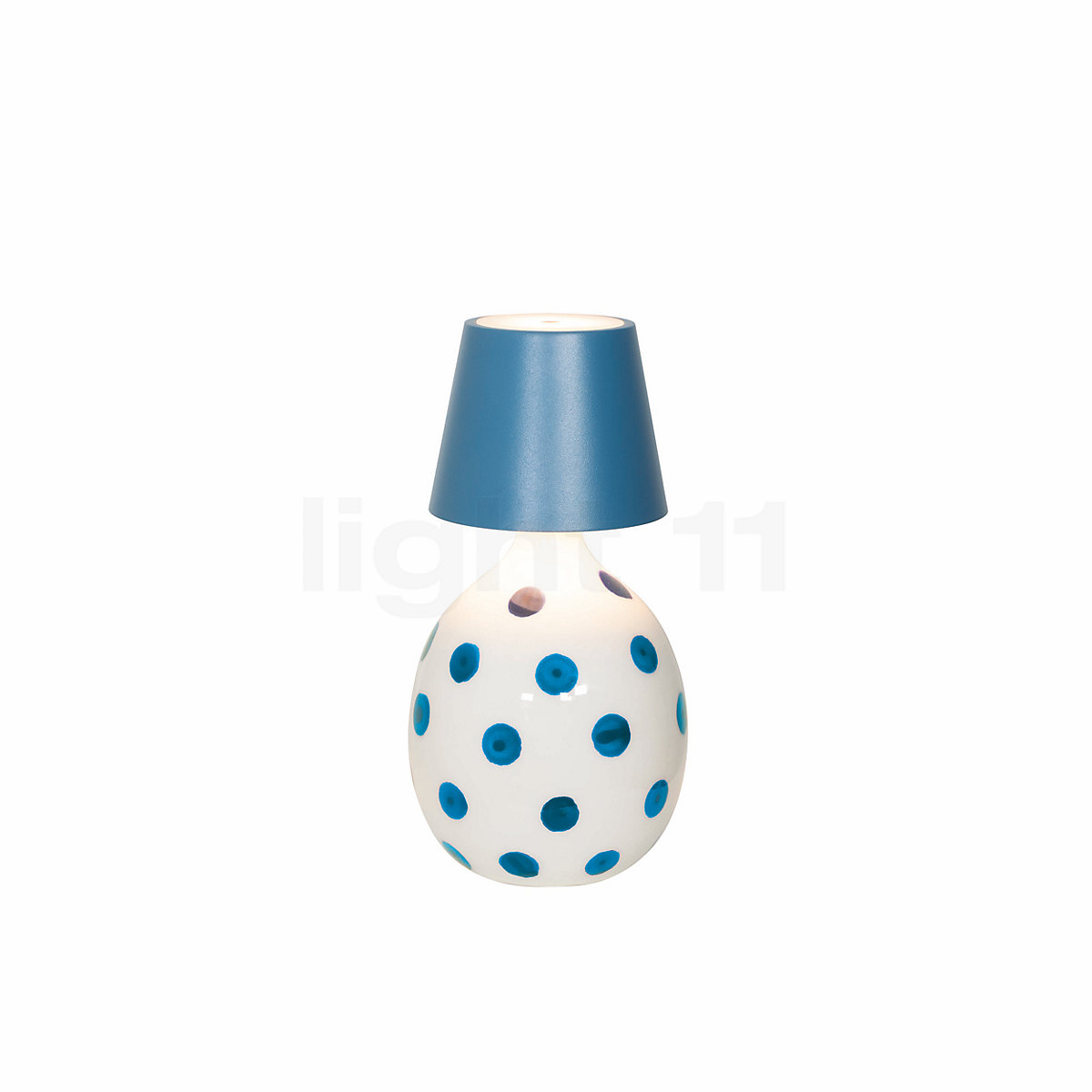 Poldina Pro - Lampe de table 111x380mm - Bleu - 2.2W LED 180/203lm