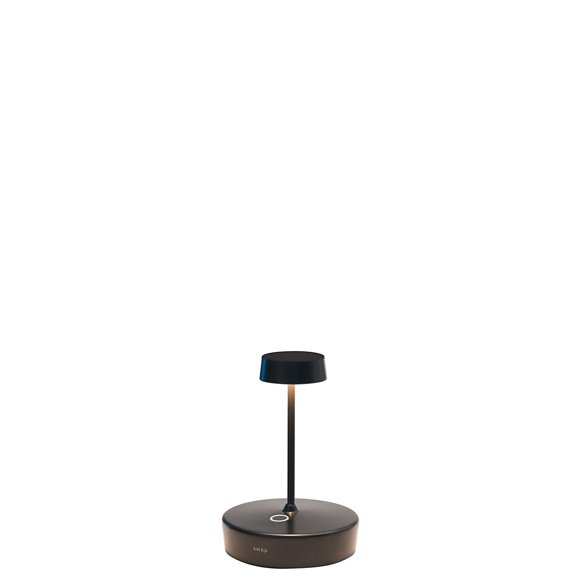 Zafferano Swap, lámpara recargable LED negro mate - 14,8 cm