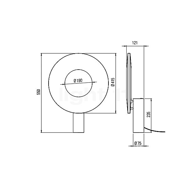 10 HEURES 10 Iris Bordlampe LED ø40 cm skitse