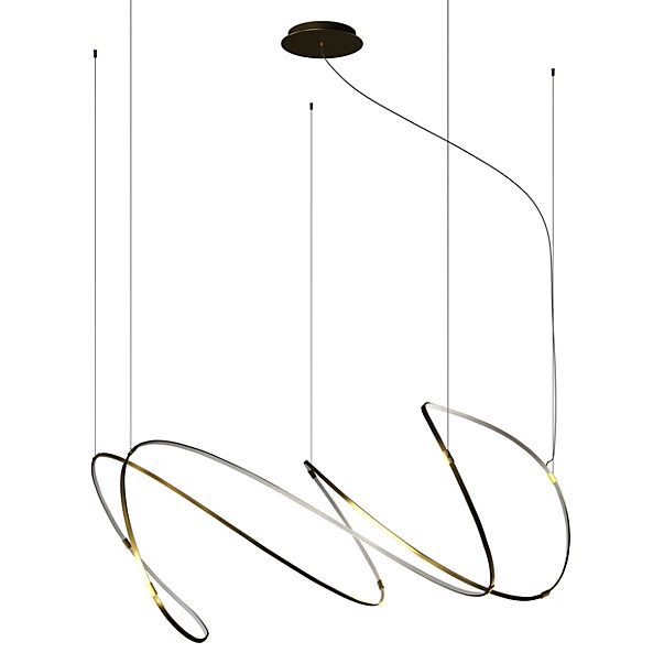 10 HEURES 10 Zigouzi, lámpara de suspensión LED oro - 180 cm