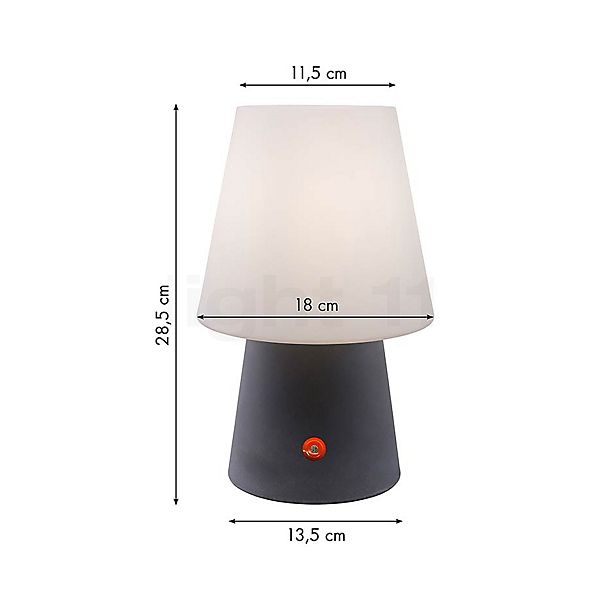 8 seasons design No. 1 Lampe de table LED blanc - RGB - vue en coupe